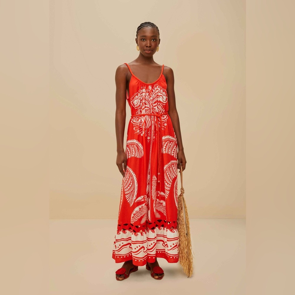 Farm Rio Majestic Coconut Tree Dress